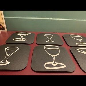 set of 6 martini costers